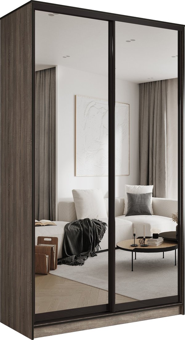 

Шкаф-купе Евва АЭП ШК.2.02 138 TG.05 (дуб трюфель/зеркало/венге глянец)