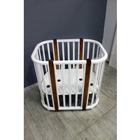 Кроватка-трансформер Incanto Nuvola Lux 5 в 1 (белый/бук)