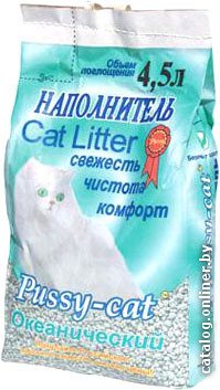Наполнитель для туалета Pussy Cat океанический 4.5 л