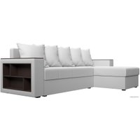 Угловой диван Лига диванов Дубай лайт правый 114199 (экокожа белый)