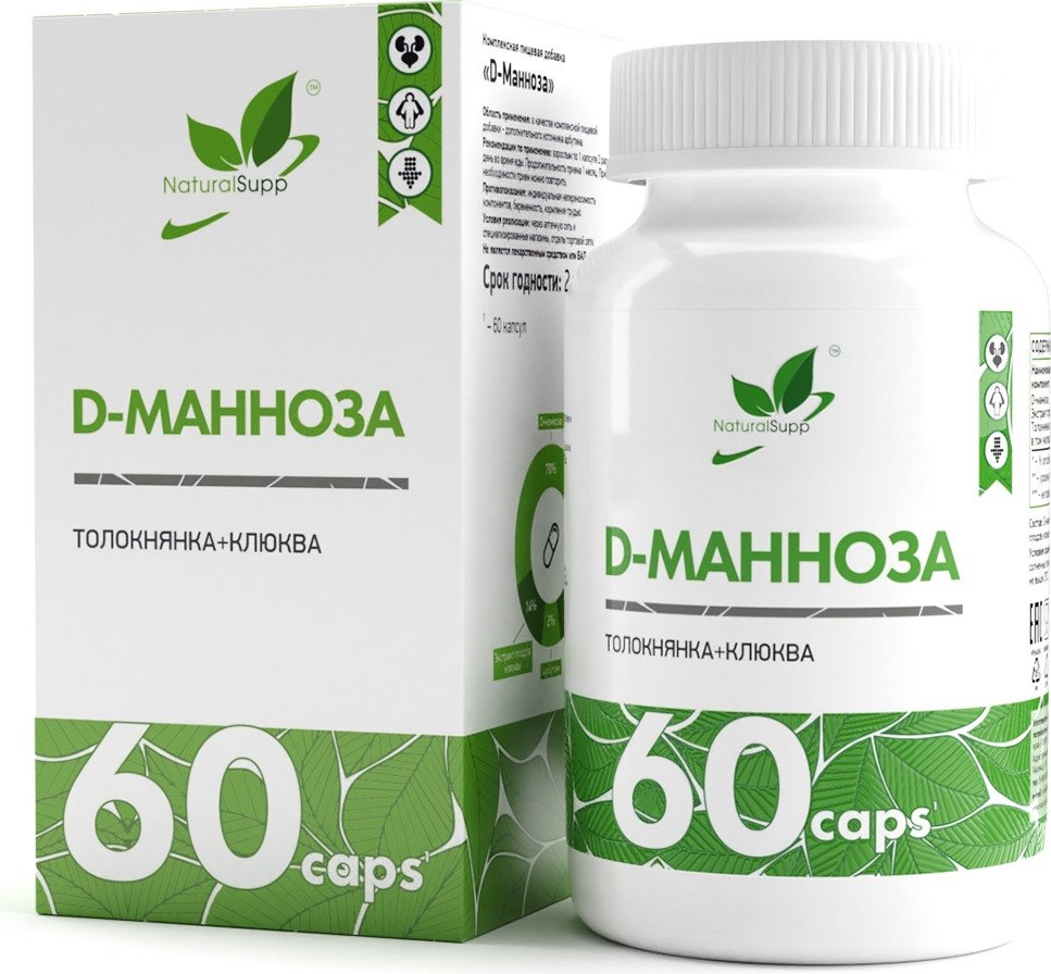 

Комплекс NaturalSupp D-Манноза (D-mannose), 60 капсул