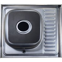 Кухонная мойка AKS Накладная 60x60 левая (полированная)