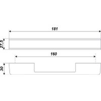 Ручка мебельная Boyard RS266CP/BL.4/160