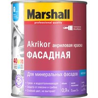Краска Marshall Akrikor фасадная силикон-акриловая BW 0.9 л (белый матовый)