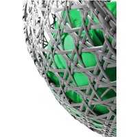 Подвесное кресло M-Group Для двоих Люкс 11510304 (серый ротанг/зеленая подушка)