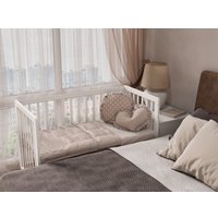 Классическая детская кроватка Incanto PAPI с автоспинкой и маятником KR-0176/60 (белый/бук)