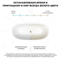 Ванна Wellsee Pro Line 170x80 28750101R (отдельностоящая ванна белый глянец, экран, ножки, сифон-автомат хром)
