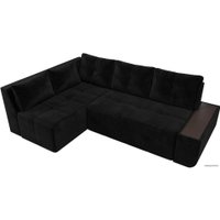 Угловой диван Mebelico Амадэус 109688 (левый, велюр, черный)