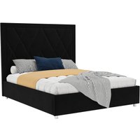 Кровать Мебель-АРС Треви 140 (велюр черный НВ-178 17)