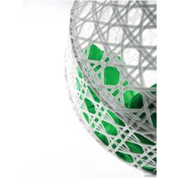 Подвесное кресло M-Group Для двоих Люкс 11510104 (белый ротанг/зеленая подушка)