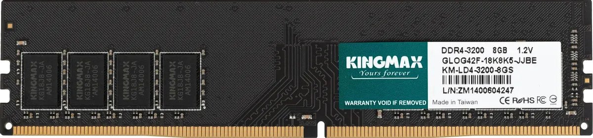 

Оперативная память Kingmax 8ГБ DDR4 3200 МГц KM-LD4-3200-8GS