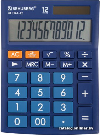 Бухгалтерский калькулятор BRAUBERG Ultra 12-BU 250492 (синий)