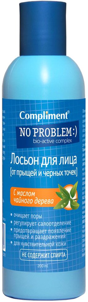 

Compliment Лосьон для лица No Problem от прыщей и черных точек (200 мл)