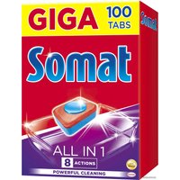 Таблетки для посудомоечной машины Somat All in one 8 Actions (100 шт)