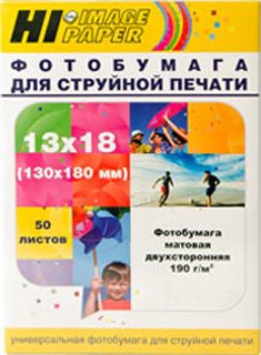 

Фотобумага Hi-Black Hi-Image Матовая двусторонняя 13x18 190 г/кв.м. 50 л [A211793]