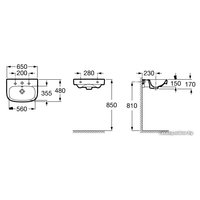 Умывальник Roca Debba 65x48 (325993000)