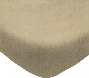 Простыня Luxsonia Махра на резинке 160x200 Мр0020-1 (бежевый)