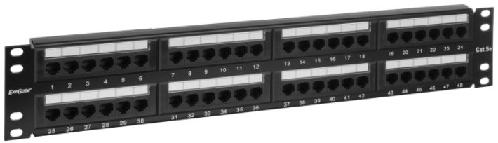 

Патч-панель ExeGate EPP3-19-48-8P8C-C5e-110D