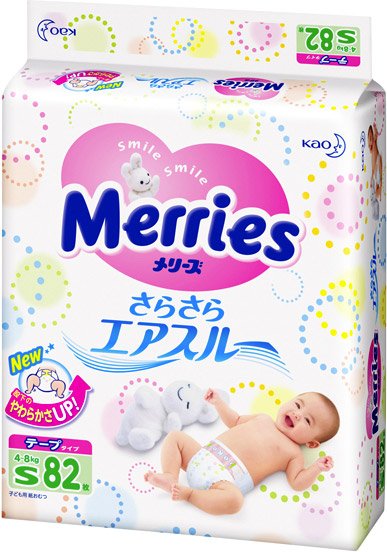 

Подгузники Merries S (82 шт)