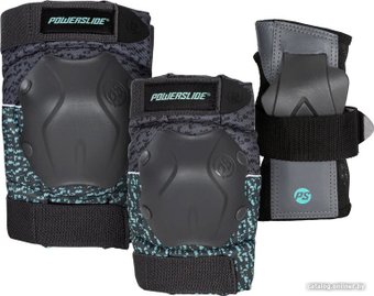 Комплект защиты Powerslide Standard Women Set 903295 (черный/бирюзовый, L)