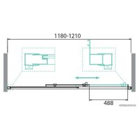 Душевая дверь AcquaSi AS-Space-BF-1-120-C-Cr