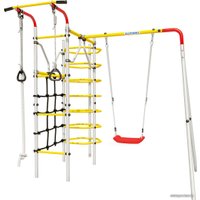 Детский спортивный комплекс Romana Космос 103.21.05 + 1.Д-26.01 (качели пластиковые, красный/желтый/белый)