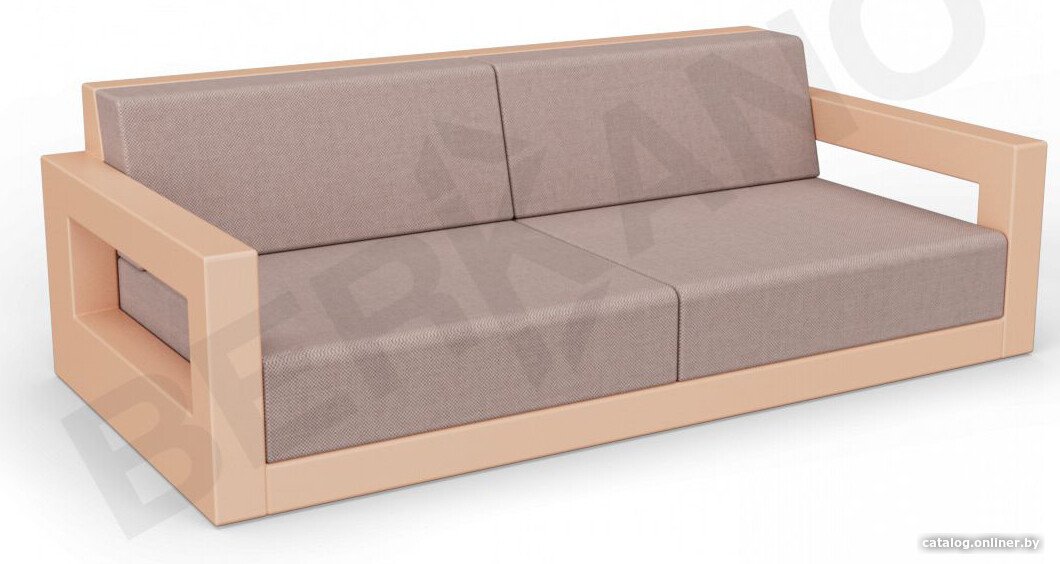 Садовый диван Berkano Quarter lounge с подушками 250_009_27 (терракотовый/кофейный)