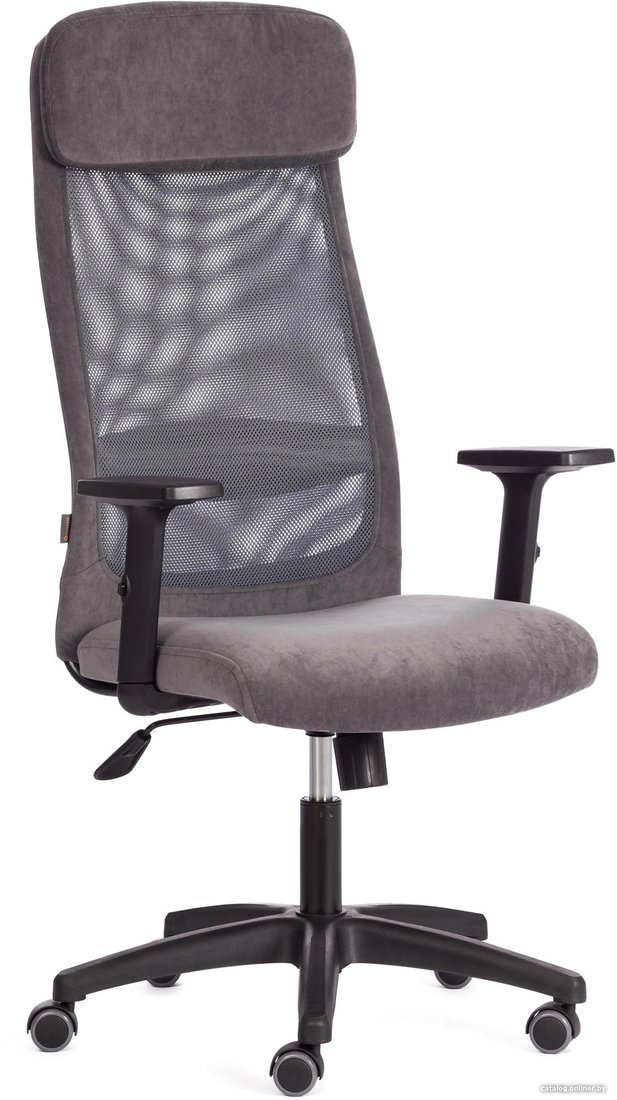Офисное кресло TetChair Profit Plt 29/TW-12 (флок/ткань, серый)