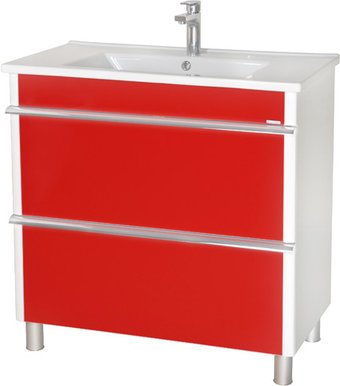 Аква Родос Париж 85 Тумба напольная красная