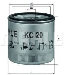 

Топливный фильтр Mahle Knecht KC20