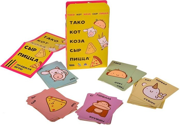 

Детская настольная игра Мир Хобби Тако, кот, коза, сыр, пицца 915535