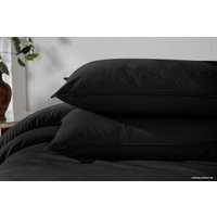 Евро комплект постельного белья Arya Natural Stone Washed 8680943228192 (черный)