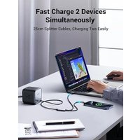 Кабель Ugreen US561 35087USB Type-C - USB Type-C x3 (1.5 м, черный)