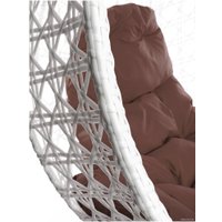 Подвесное кресло M-Group Для двоих Люкс 11510105 (белый ротанг/коричневая подушка)