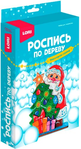 Набор для создания поделок/игрушек Lori Роспись по дереву. Новогодний сувенир Дед Мороз Фнн-052