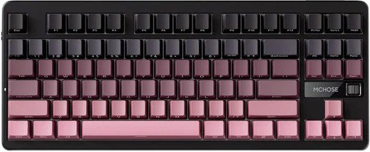 Клавиатура MCHOSE G87 Black Pink (MCHOSE Ice Shadow, с гравировкой)