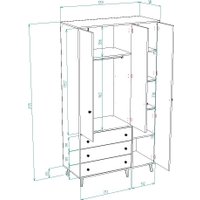 Шкаф распашной Премиум Рико 1200 (белый/дуб сонома) в Гродно