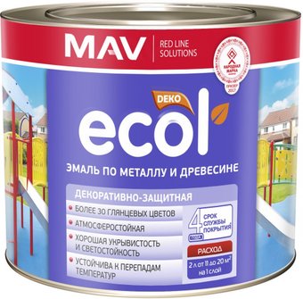 Эмаль MAV Ecol ПФ-115 С 2 кг (белый матовый)