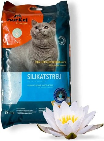 Наполнитель для туалета MurKel Силикагелевый 22л (лотос)