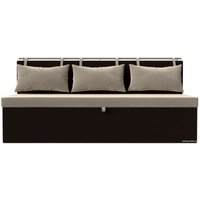 Диван Лига диванов Метро 105004 (микровельвет бежевый/коричневый)