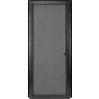 Металлическая дверь Guard Термо MG75 97х205 правая (черное серебро/серый)