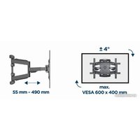 Кронштейн для телевизора Gembird WM-75ST-02