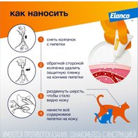 Капли от блох и клещей Elanco Адвокат для кошек весом 4-8 кг на холку от блох, клещей и гельминтов (3 пипетки)