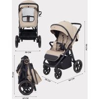 Коляска прогулочная «книга» MOWbaby Trail 2025 MB090 (бежевый)