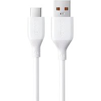 Кабель Anker A8001 USB Type-C - USB Type-A 100W (1 м, белый)