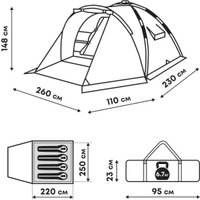 Кемпинговая палатка RSP Outdoors Narle 4 (синий)
