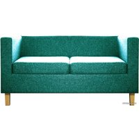 Софа Brioli Билли Д двухместный (рогожка, J16 азур/светлые ножки)