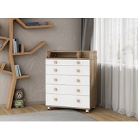 Детский комод Incanto Мишка с органайзером 800/5 PK-0060/01 (белый/дуб)