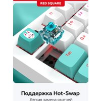 Клавиатура Red Square Alumix TKL Classic Kitsune (белый, g3ms Aquamarine)