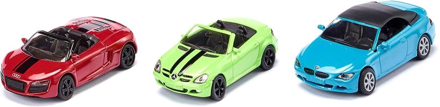 

Набор Siku Mercedes SLK и Audi R8 Spyder и BMW 645i 6314